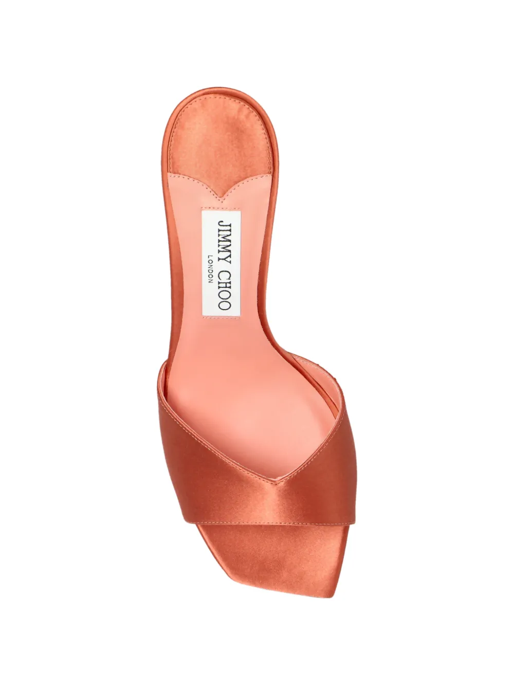 Jimmy Choo Skye satin sandals Oranje