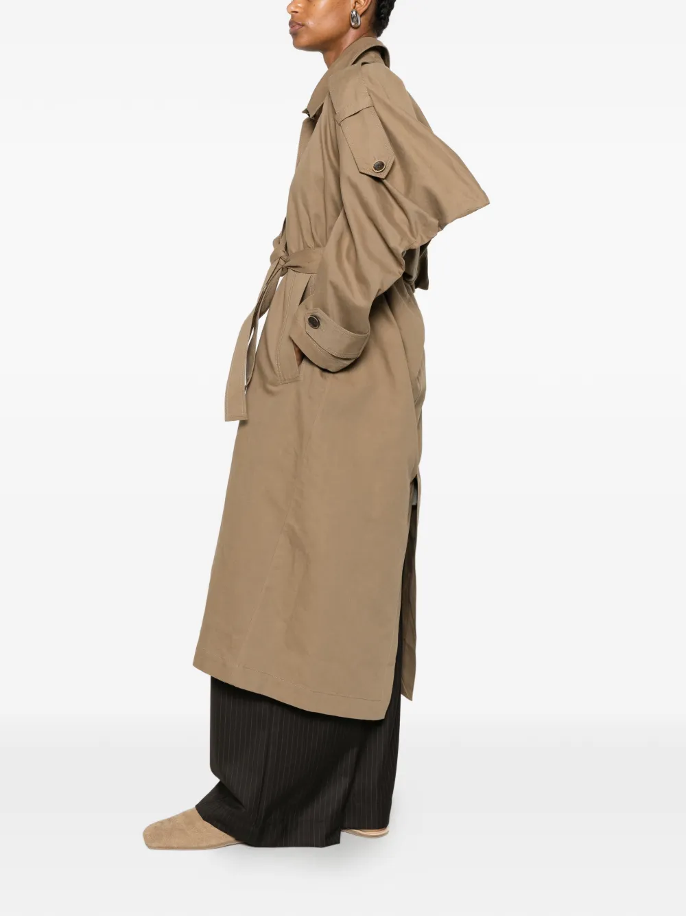 Uma Wang Trenchcoat met ceintuur Bruin