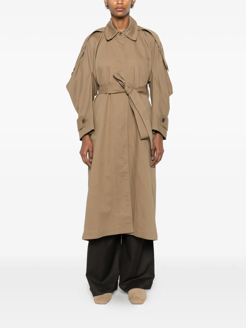 Uma Wang Trenchcoat met ceintuur Bruin