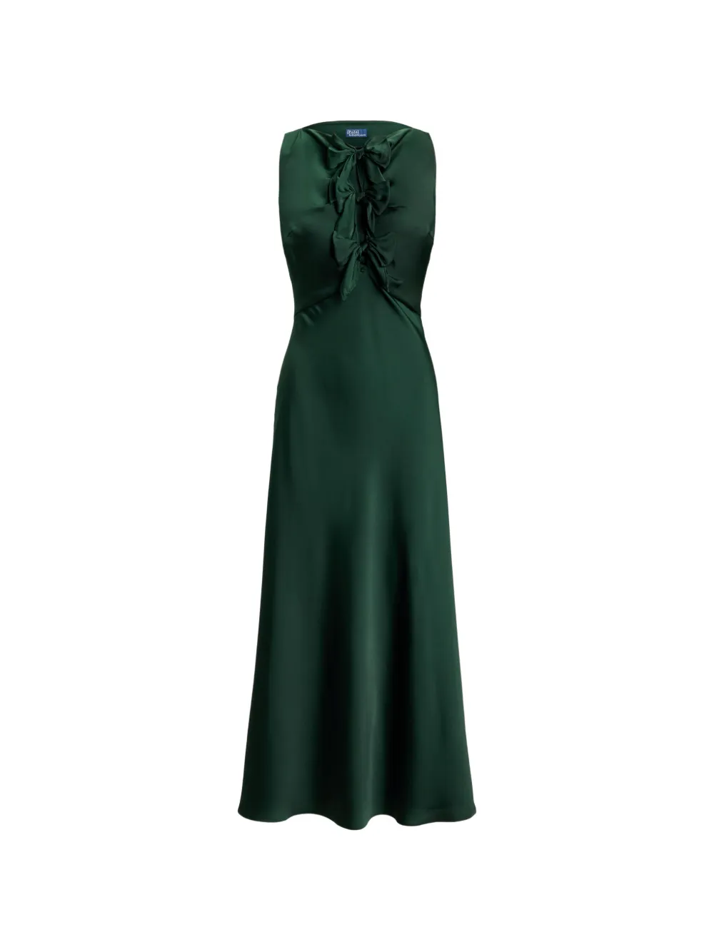 Polo Ralph Lauren Lucia bow-detail sleeveless midi dress - Green