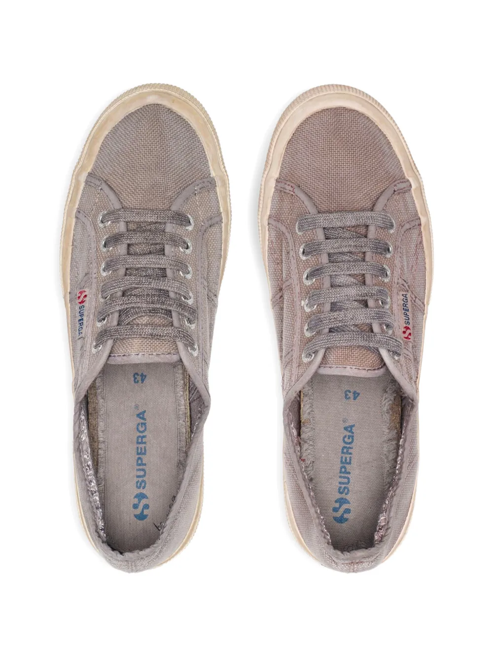 Superga 2750 cotton-canvas dyed sneakers Grijs