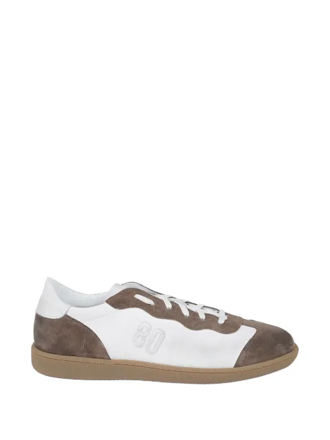 BE980 Harvard 4 suede-panelled embroidered low-top sneakers