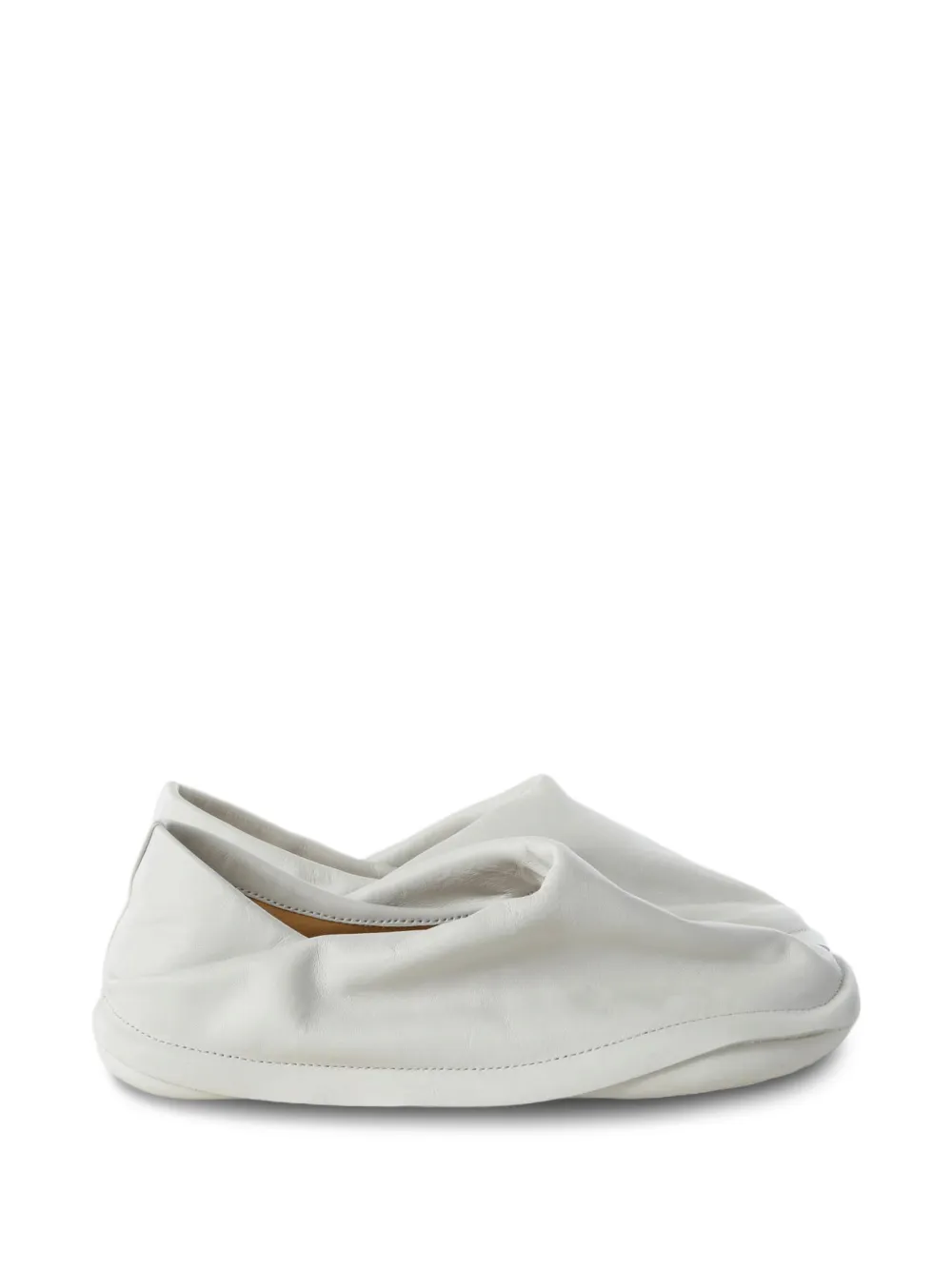 CamperLab x ISSEY MIYAKE ruched leather sneakers Wit
