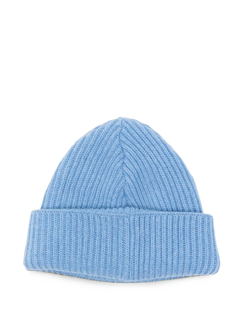 BOGNER Gustav ribgebreide muts met logo-plakkaat Blauw