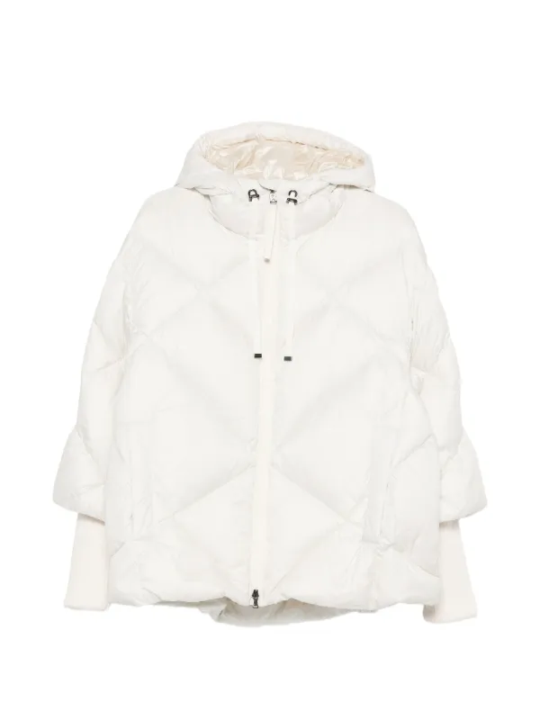 Bogner Sheryl Quilted Hooded Jacket in White