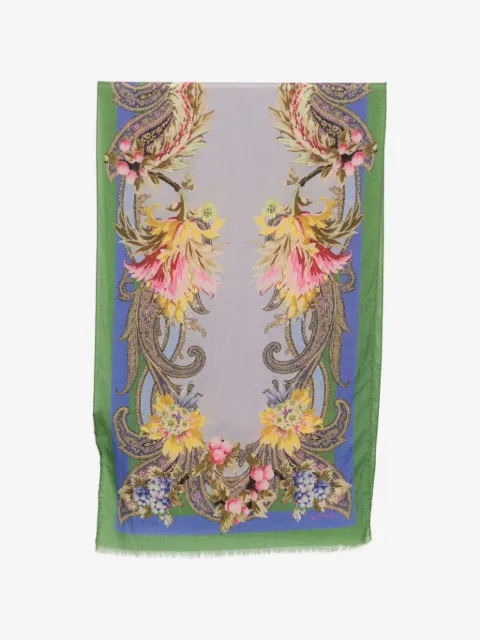 ETRO écharpe à motif floral et cachemire