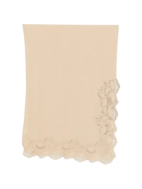 Ermanno Scervino lace-trim sequin-embellished scarf