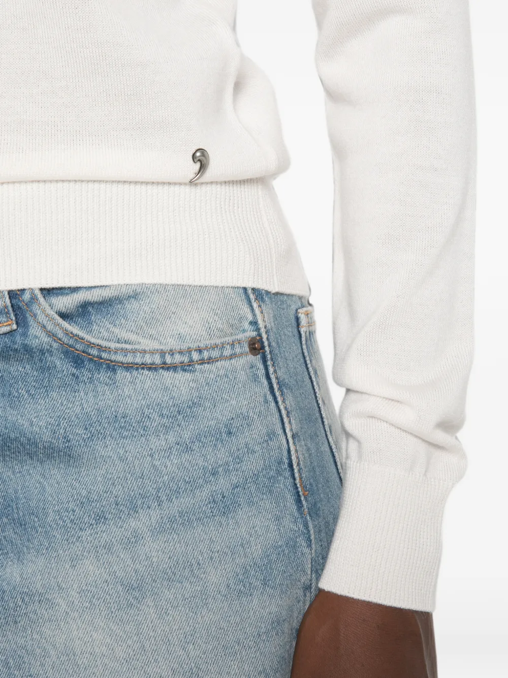 ETRO Trui met logoplakkaat en ronde hals Wit