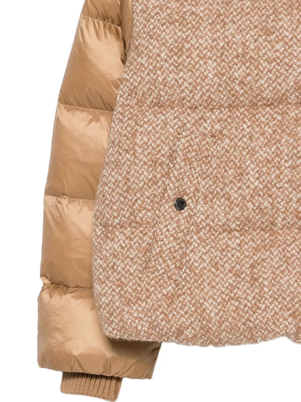 BOGNER Cathy-D2 Bouclé-panelled Hooded Jacket in Neutrals, view 3
