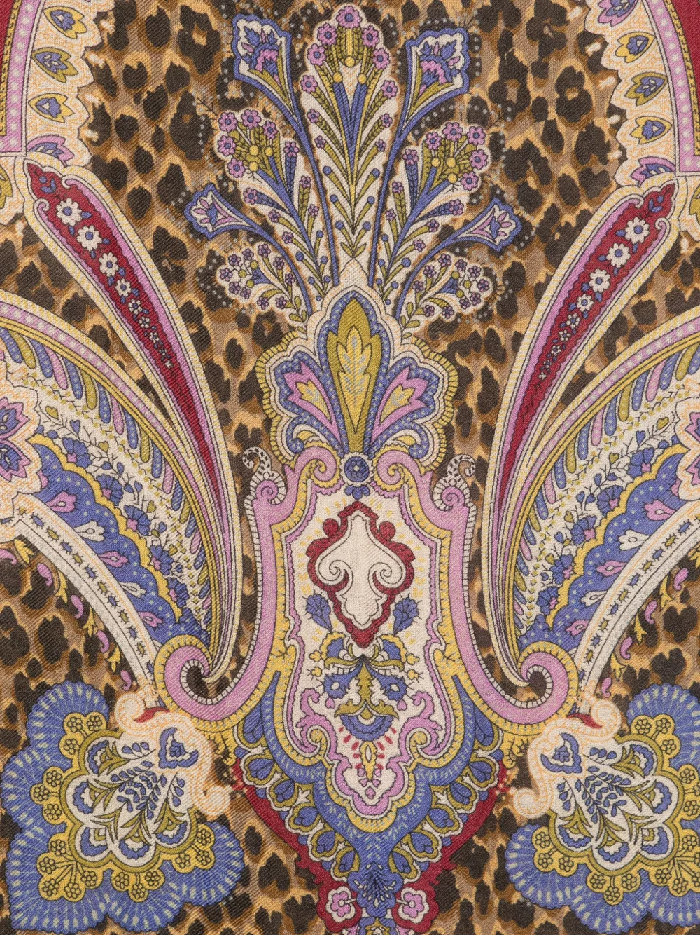 ETRO Sjaal met paisley-print Rood