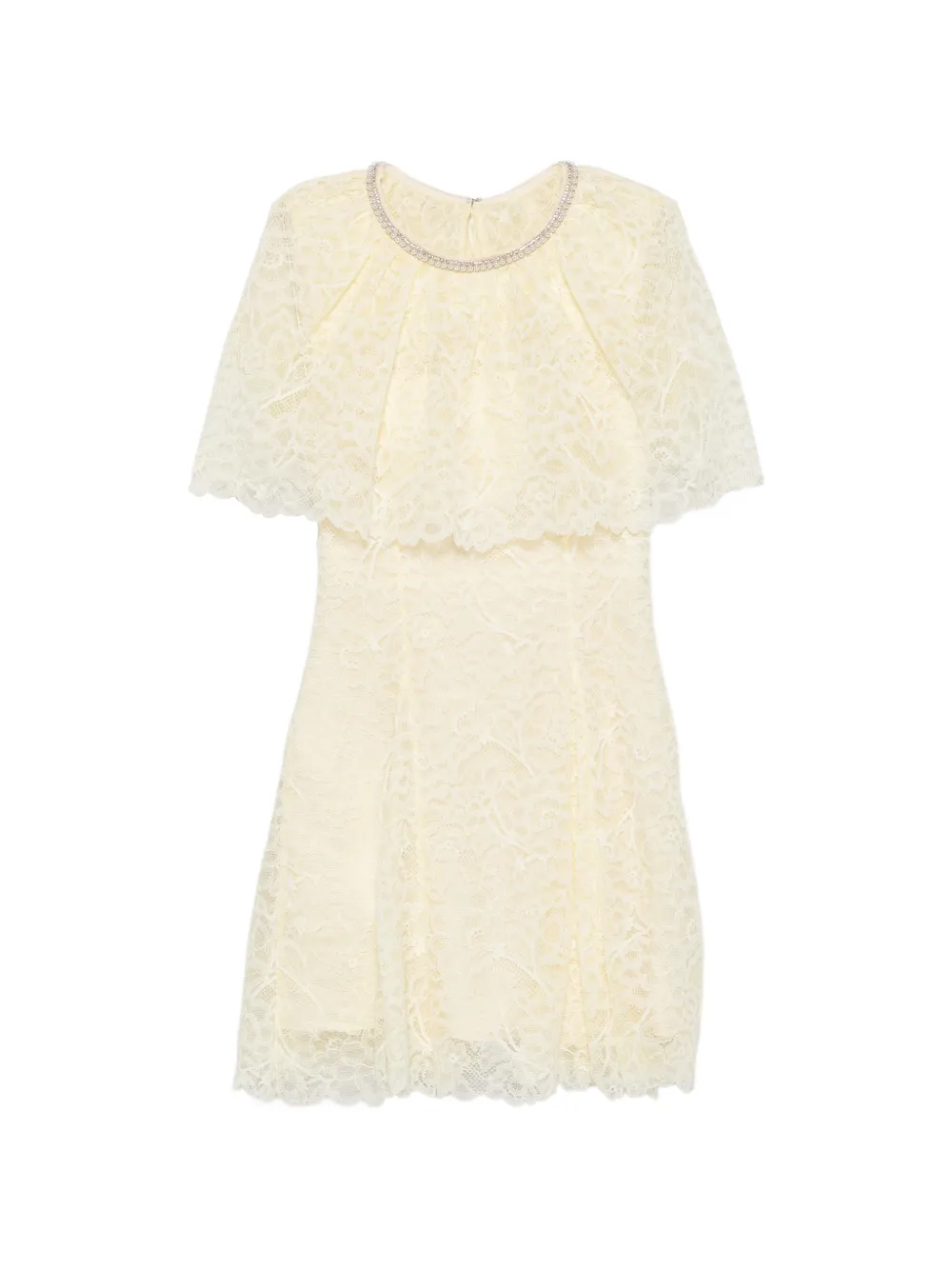 Self-Portrait lace mini dress - Giallo