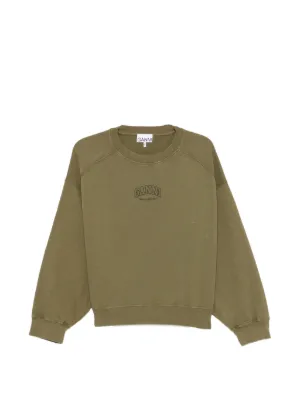 GANNI デコラティブ スウェットシャツ | グリーン | FARFETCH JP