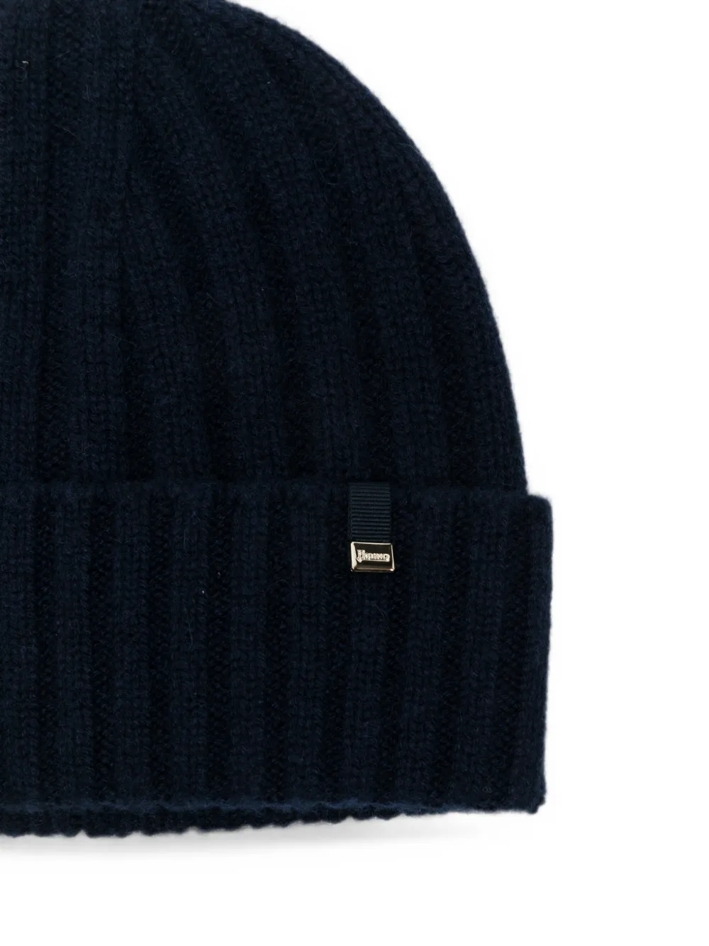 Herno Ribgebreide muts Blauw
