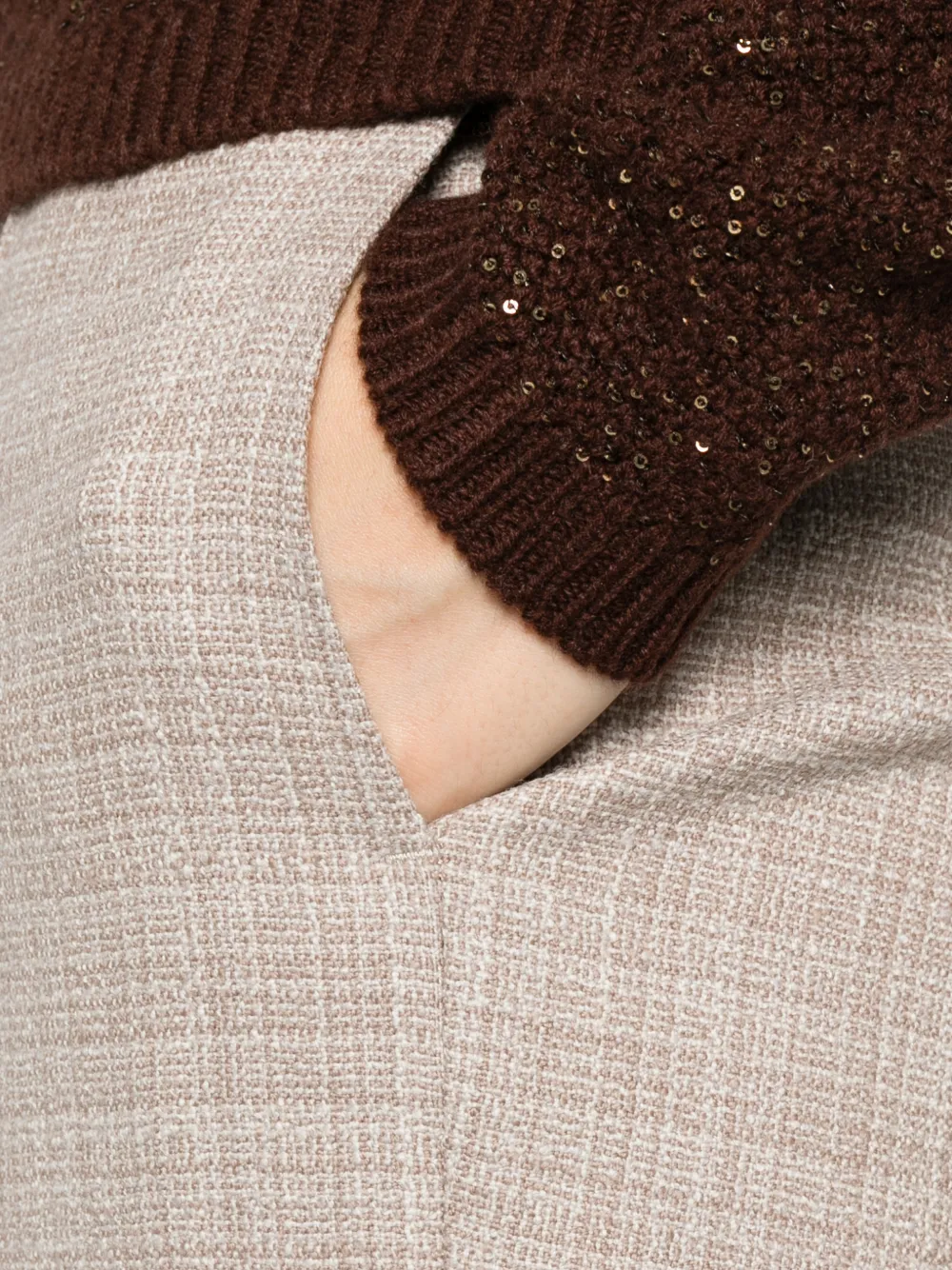 Fabiana Filippi Slim-fit broek met patroon Beige