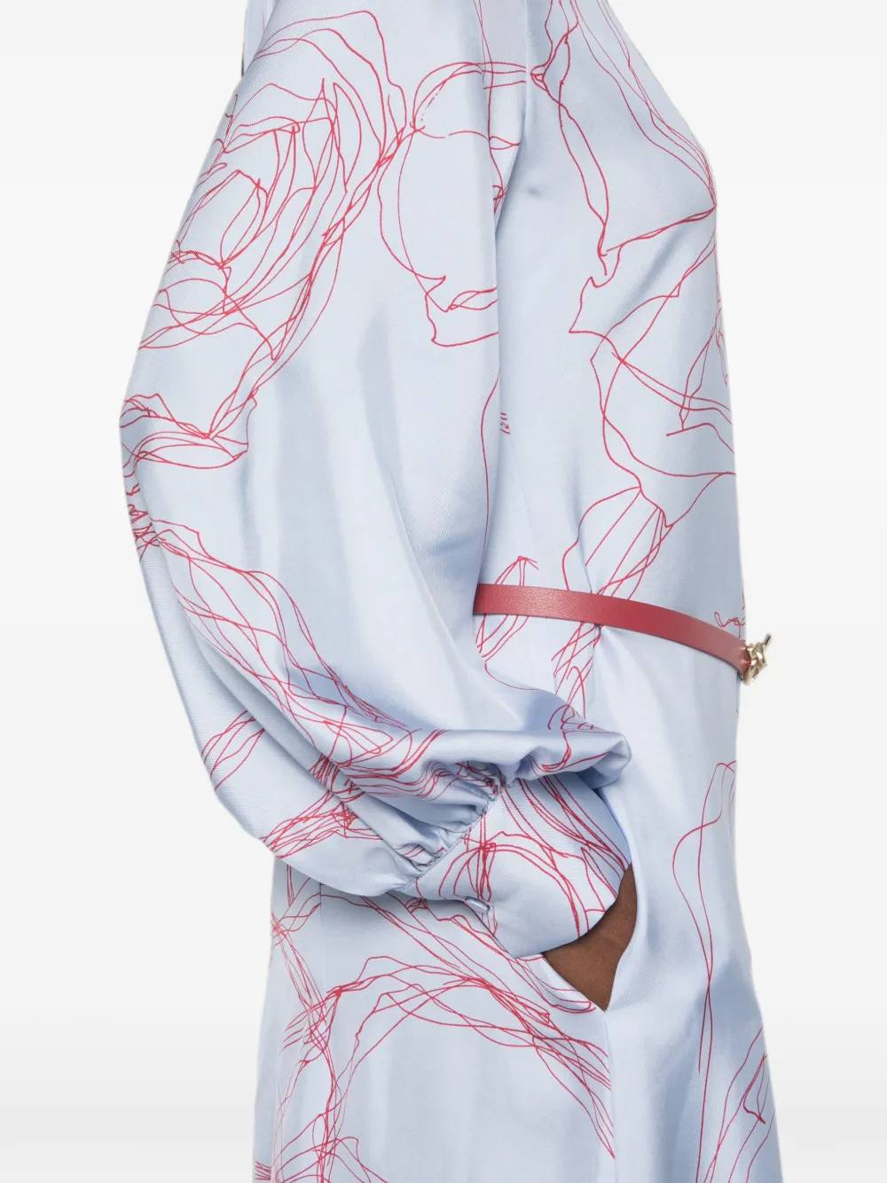Fabiana Filippi Midi-jurk met ceintuur Blauw