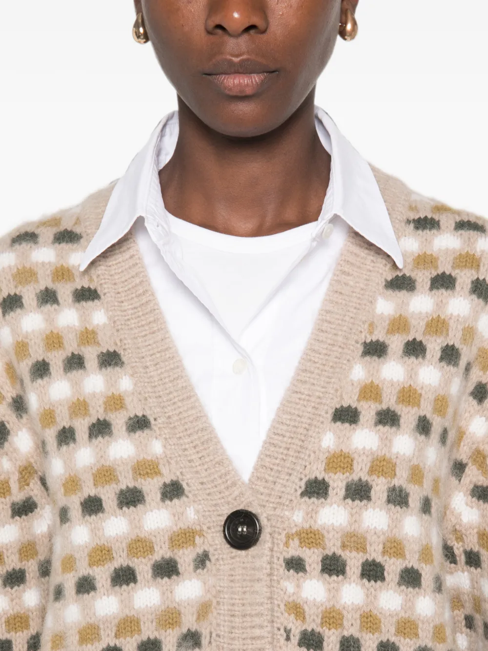 Marni Vest met geometrisch patroon Beige