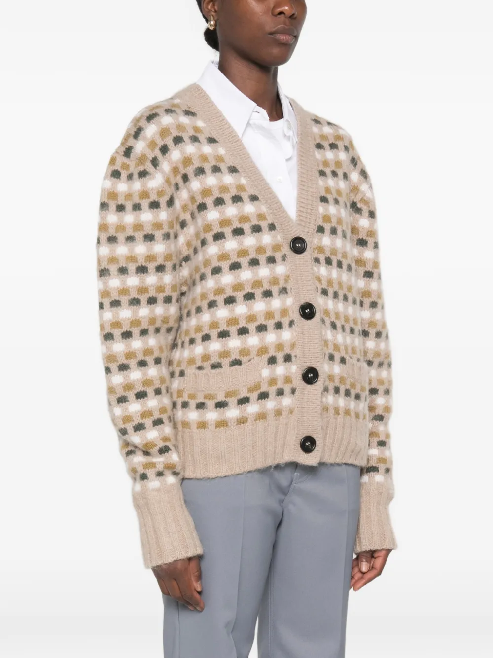 Marni Vest met geometrisch patroon Beige