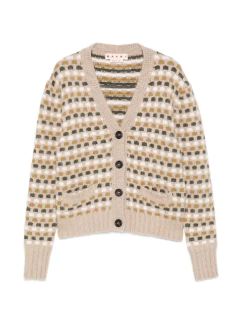 Marni jacquard Shetland wool cardigan