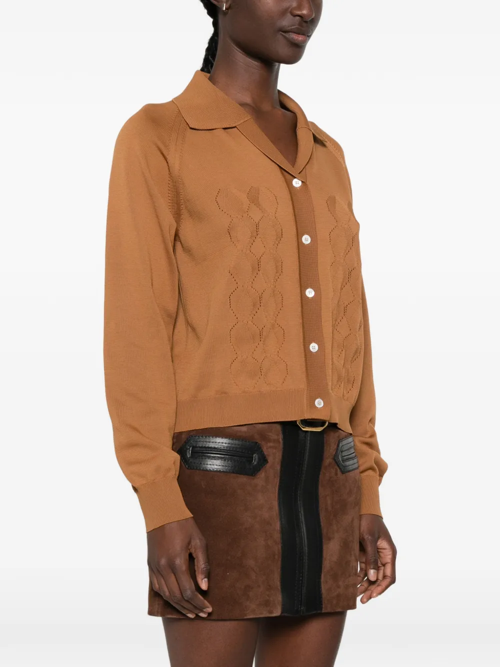 Marni Vest met geborduurd logo Bruin