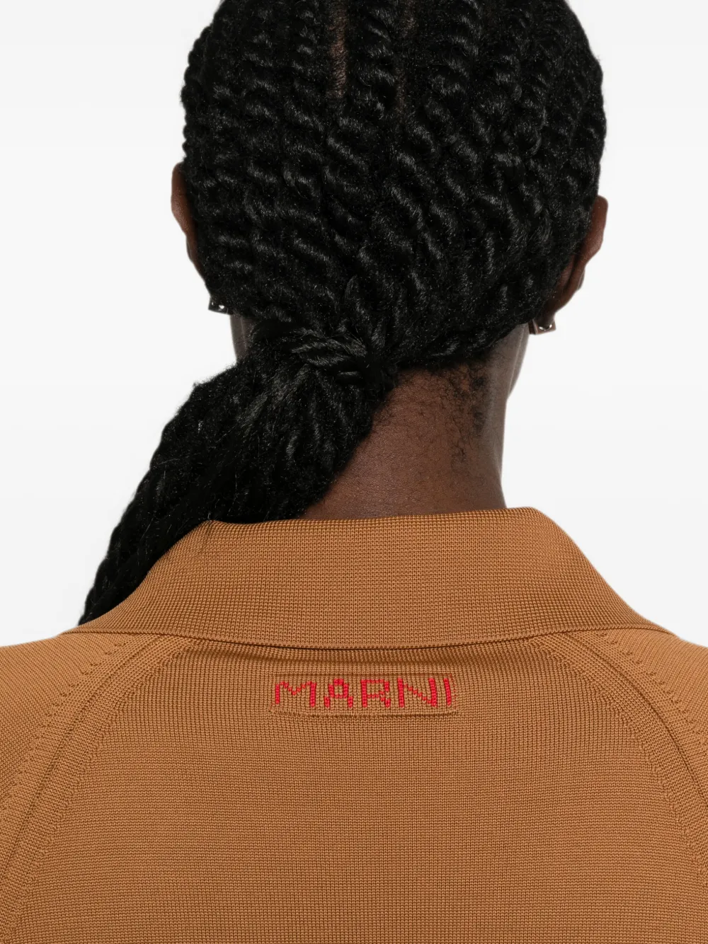 Marni Vest met geborduurd logo Bruin
