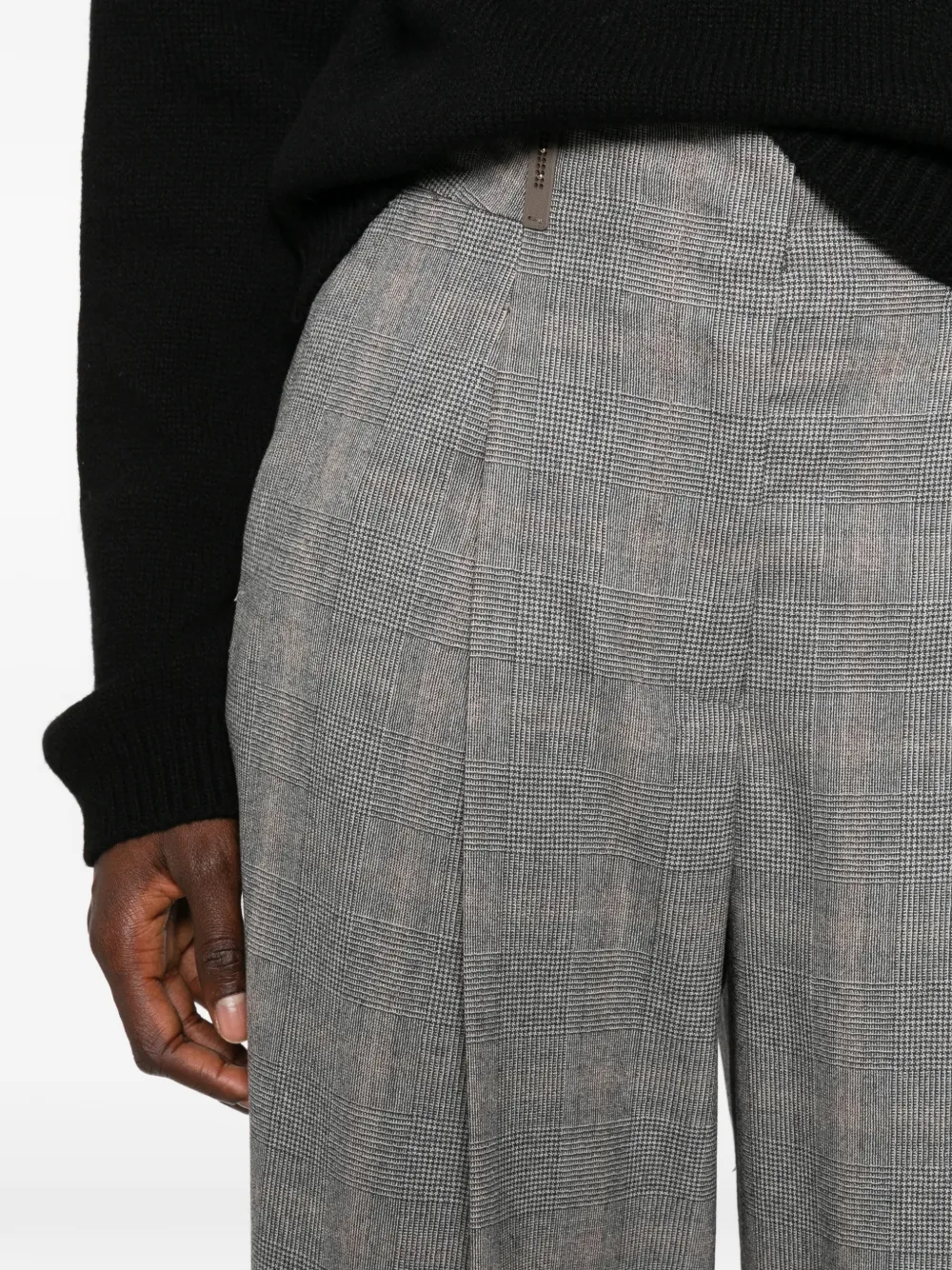 Peserico Geruite pantalon Grijs