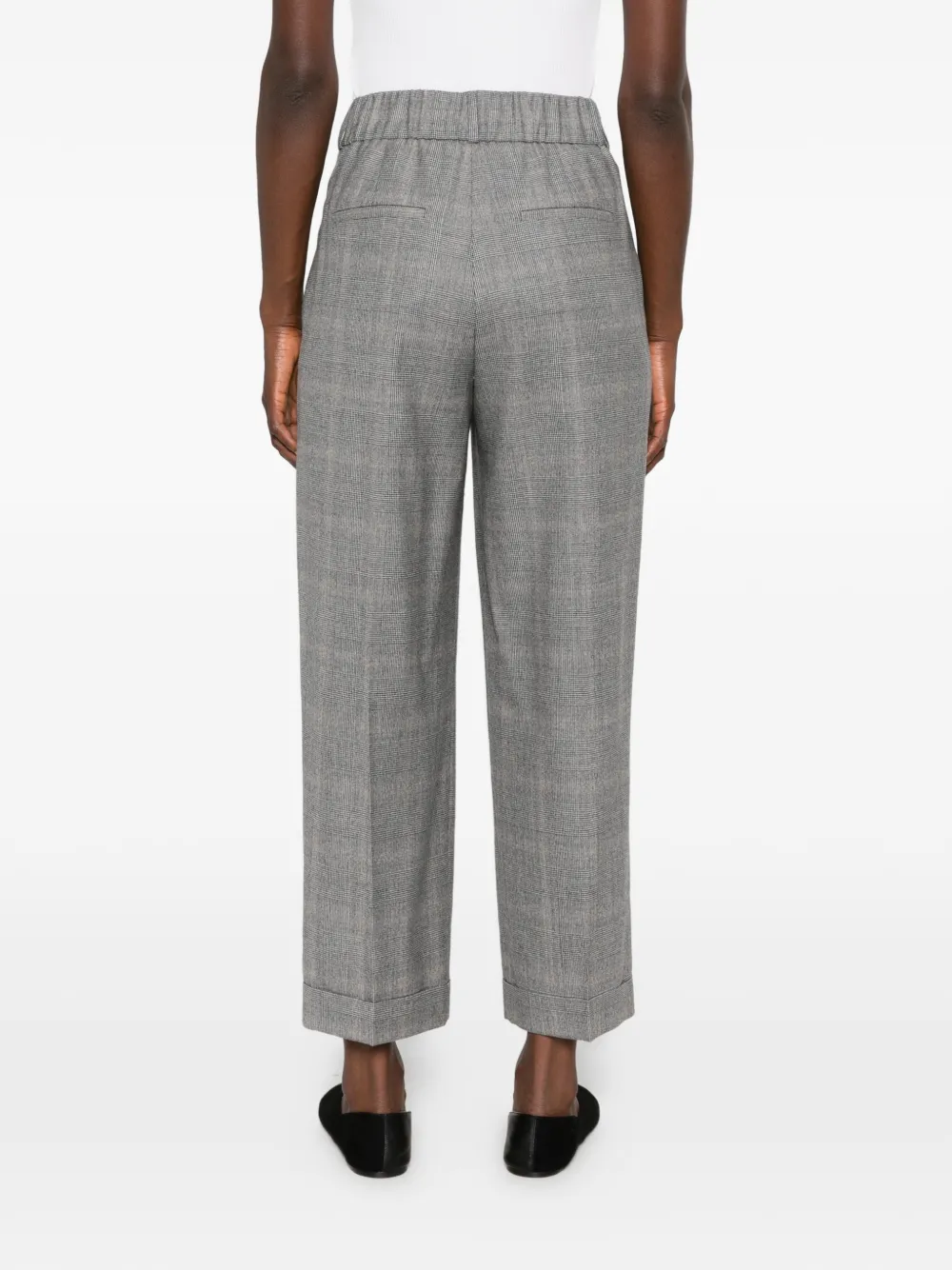 Peserico Geruite pantalon Grijs