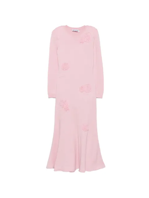 Self-Portrait floral-appliqué maxi dress