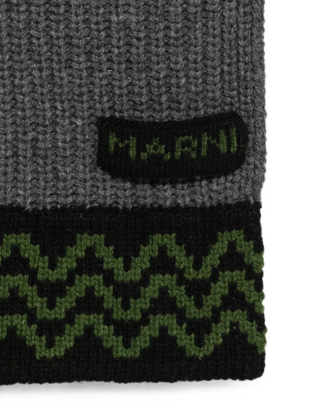 Marni Geribbelde sjaal met geometrische print Grijs