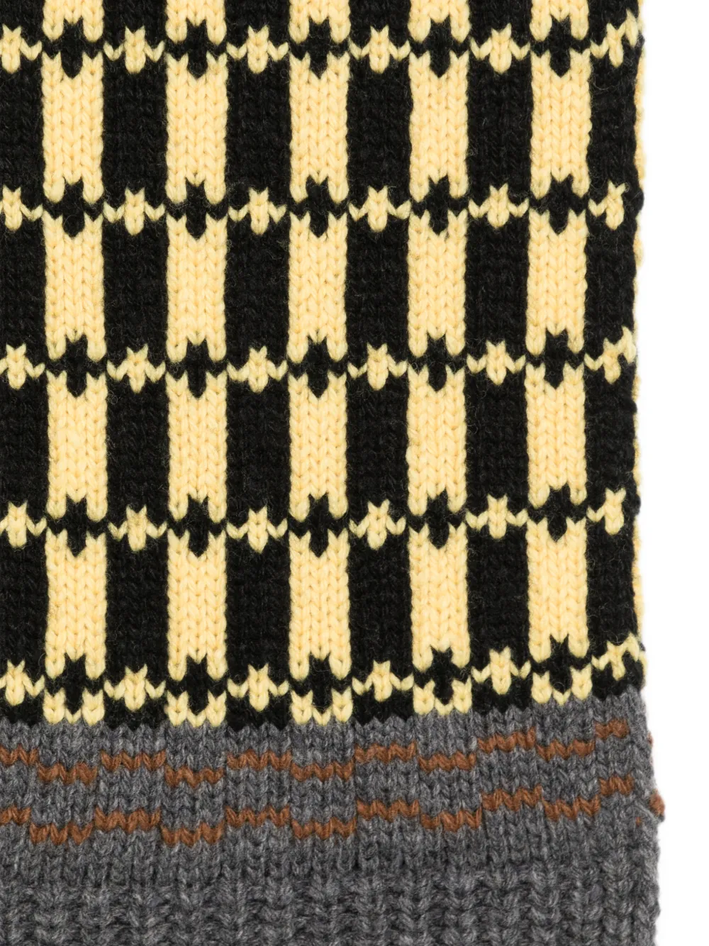 Marni Geribbelde sjaal met geometrische print Grijs