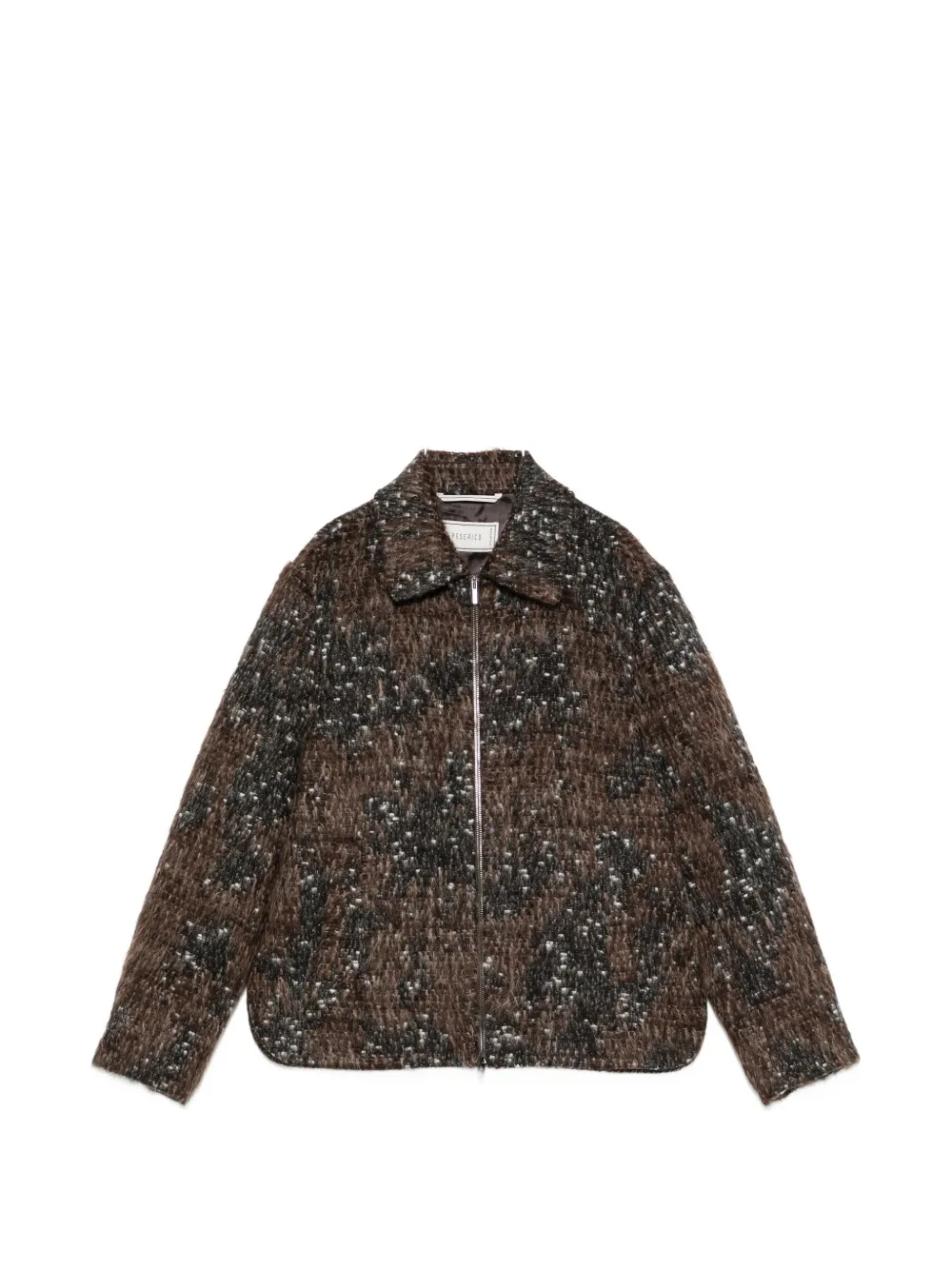 Peserico zip-up collared jacket - Marrone