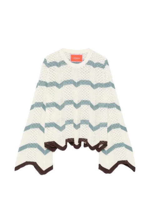 La DoubleJ Chevron-Strick mit Wellensaum