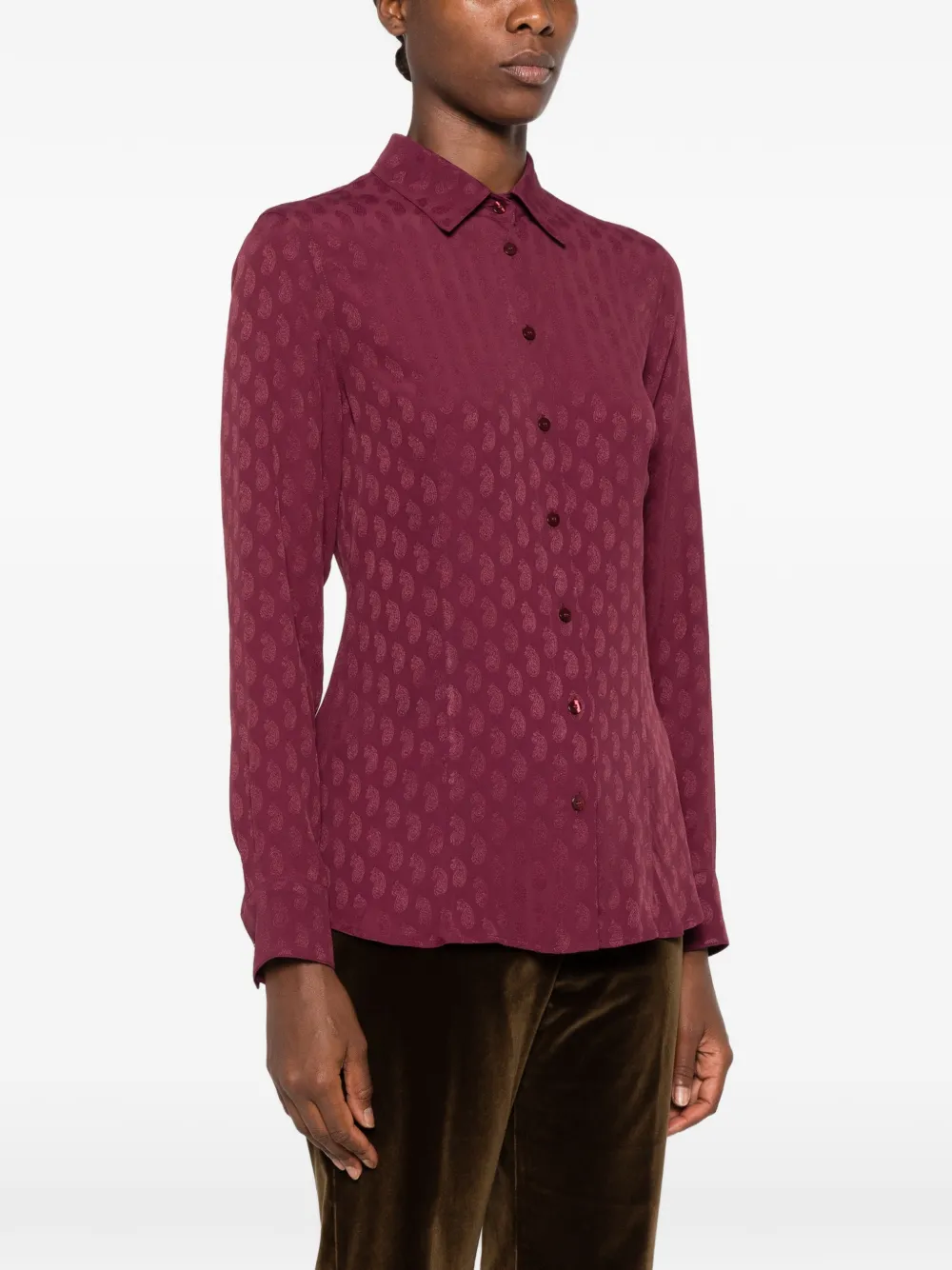 ETRO Overhemd met paisley-print Rood