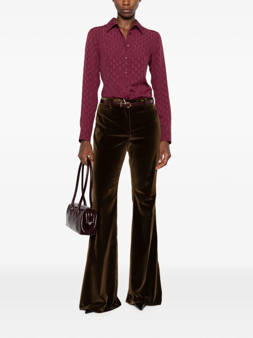 ETRO Overhemd met paisley-print Rood