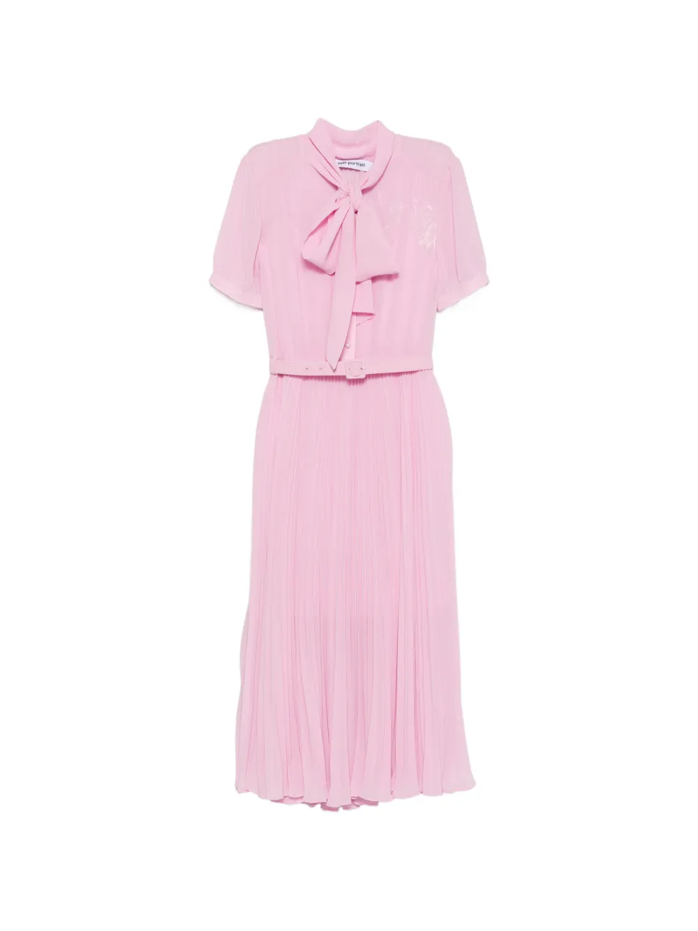 Self-Portrait pleated midi dress - Rosa