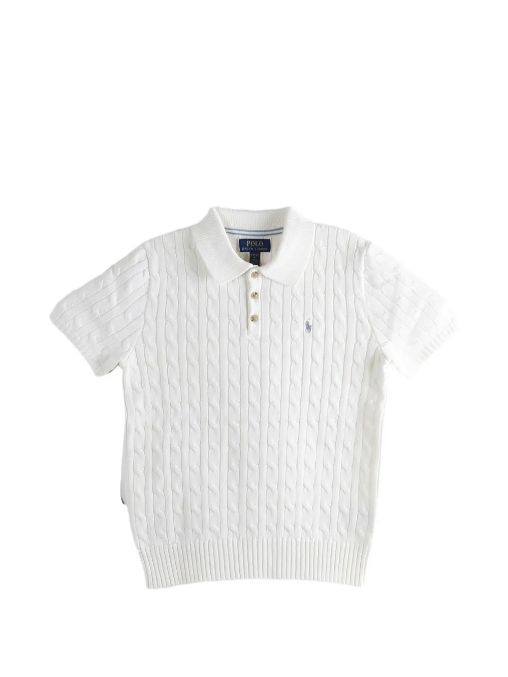 POLO RALPH LAUREN KIDS logo-embroidered polo shirt - Bianco