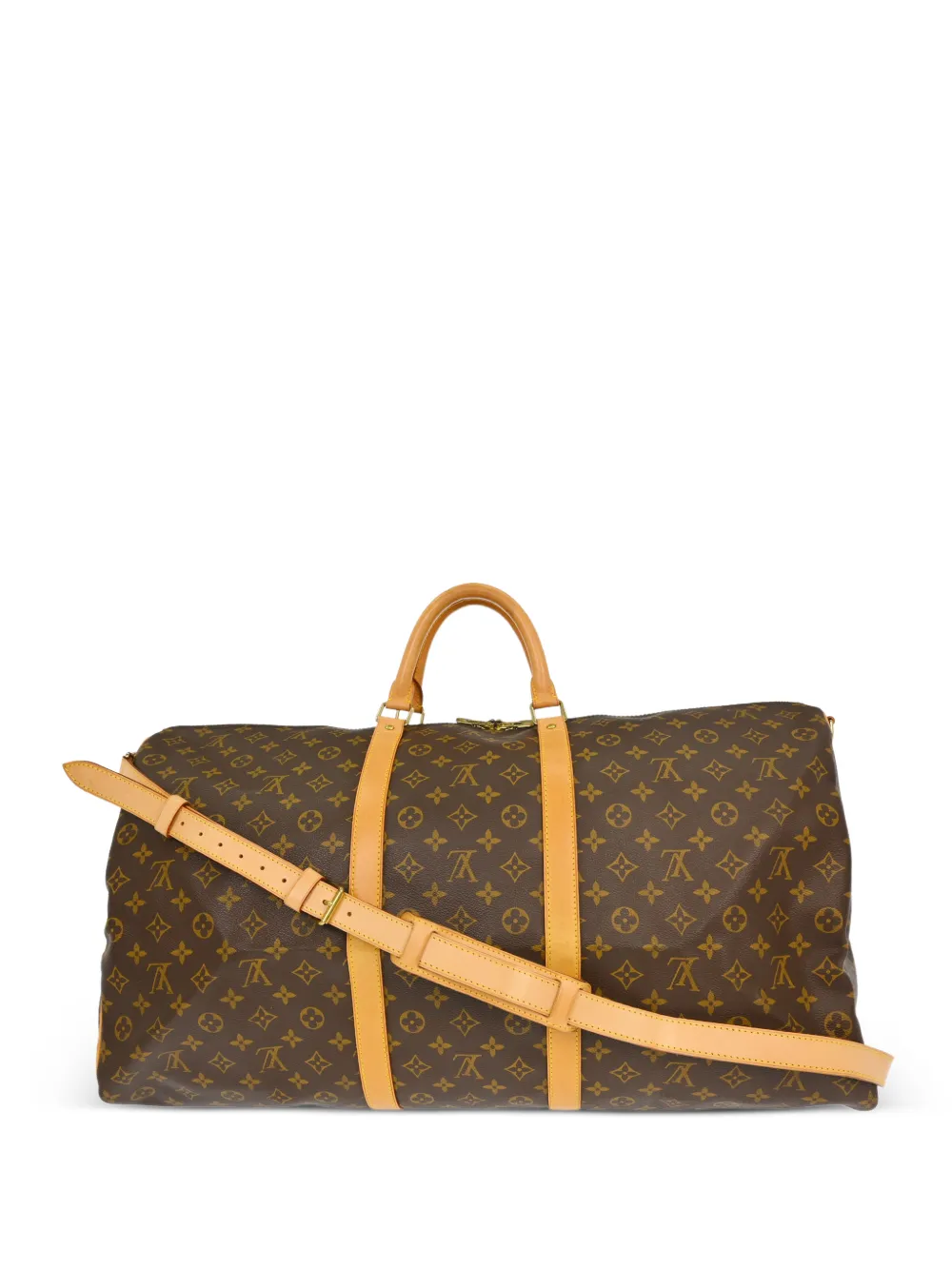 Louis Vuitton Pre-Owned 2002 60 Keepall Bandoulière monogram-pattern holdall - Braun