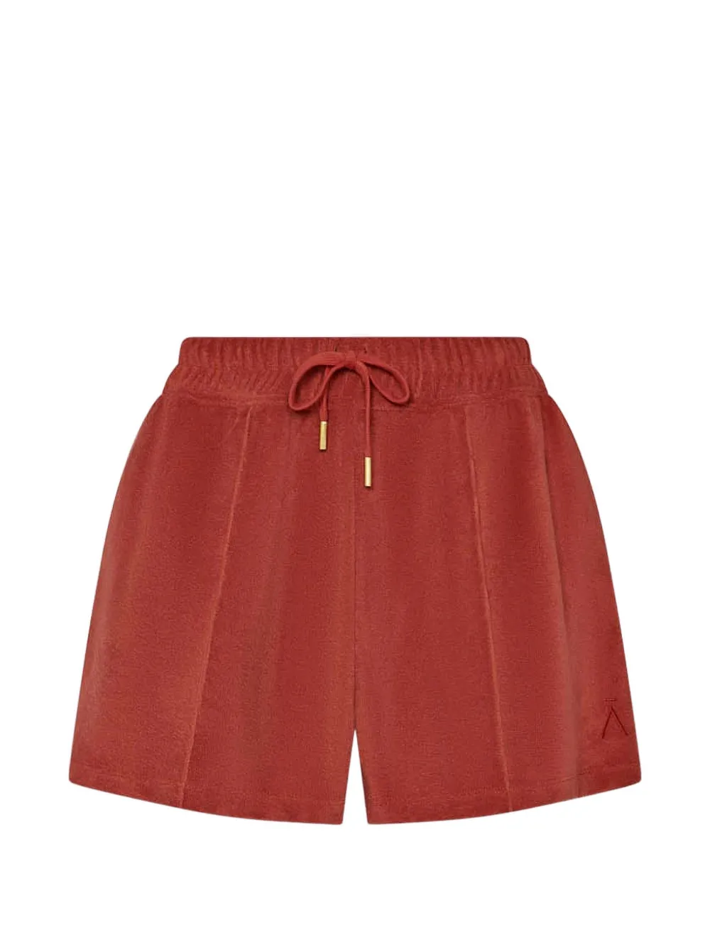 AMAN terry-cloth drawstring shorts - Red