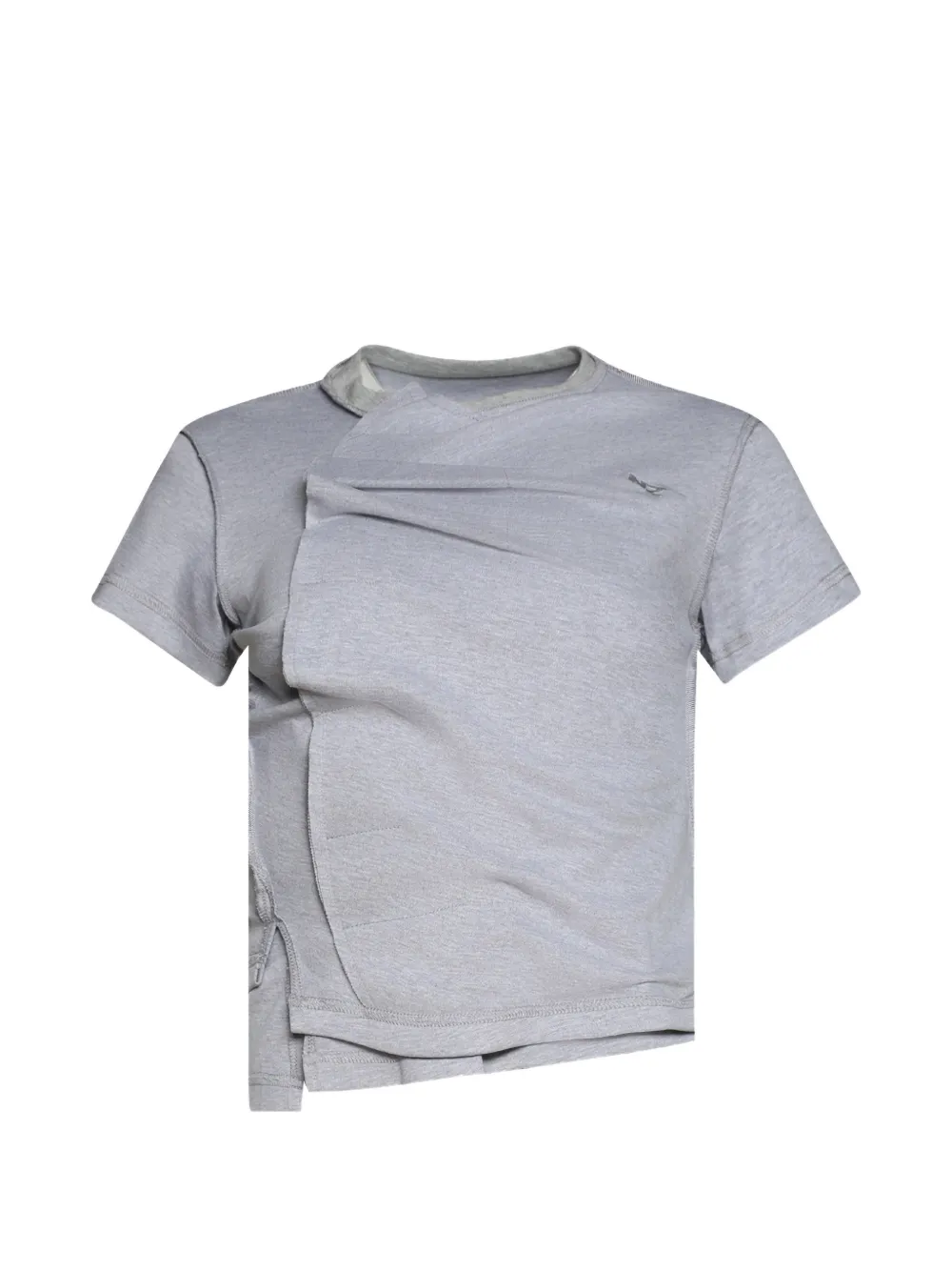 Natasha Zinko layered-effect asymmetric T-shirt - Grigio