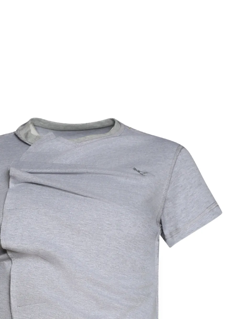 Natasha Zinko Asymmetrisch T-shirt met gelaagd effect Grijs