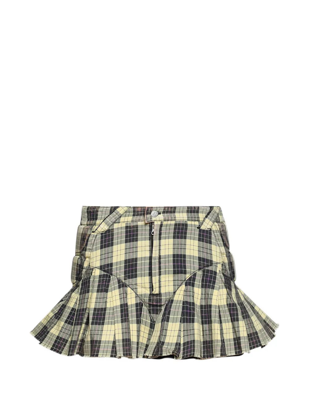 Natasha Zinko upcycled pleated skirt - Giallo