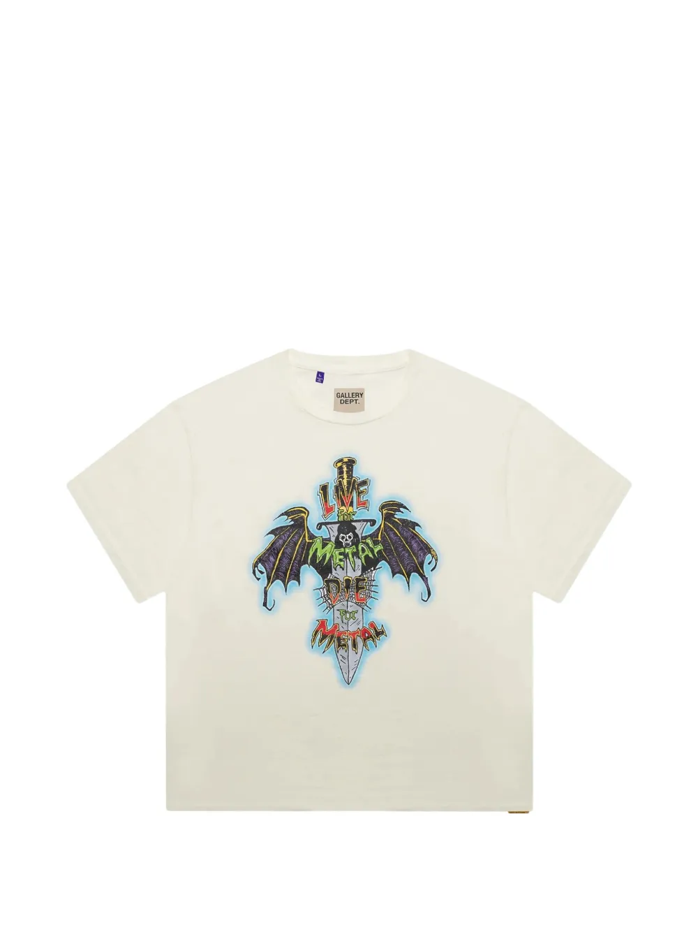 GALLERY DEPT. Live For Metal graphic-print T-shirt - Bianco