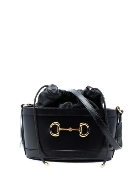 Gucci Pre-Owned 2016-2026 レザー ホースビット 1955 バケットバッグ