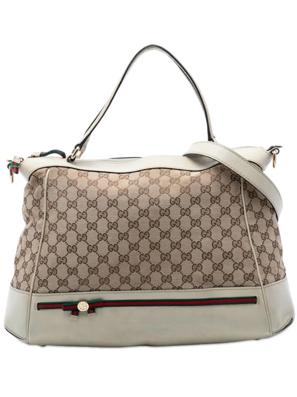 Gucci Pre-Owned 2016-2026 GG Canvas Web Mayfair satchel - Toni neutri