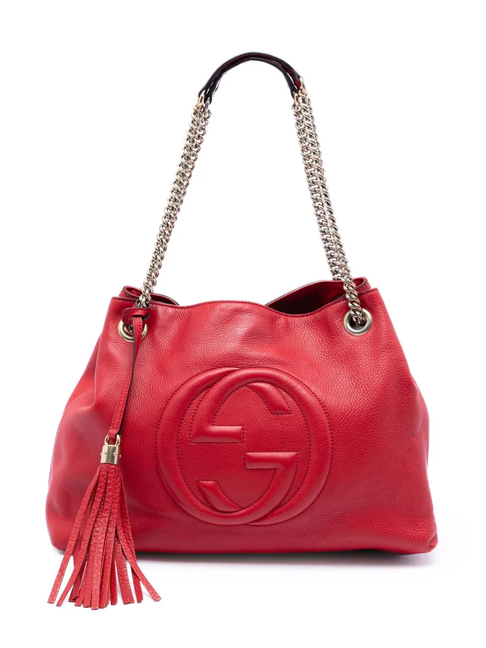 Gucci Pre-Owned 2016-2026 Medium Calfskin Soho Chain tote bag - Rosso