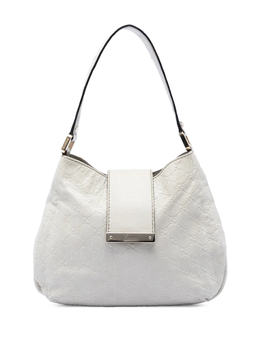 Gucci Pre-Owned 2016-2026 Medium Guccissima New Ladies hobo bag - Bianco