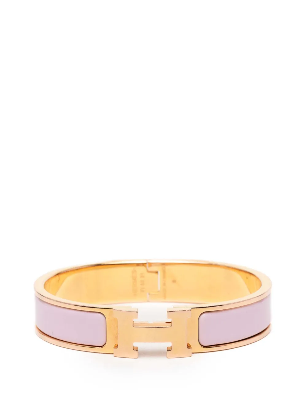 Hermès Pre-Owned 2000-2015 Narrow Enamel Clic H Bracelet PM costume bracelet - Gold