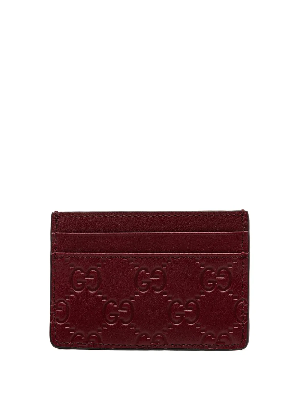 Gucci Pre-Owned 2000-2015 Guccissima card holder - Rosso