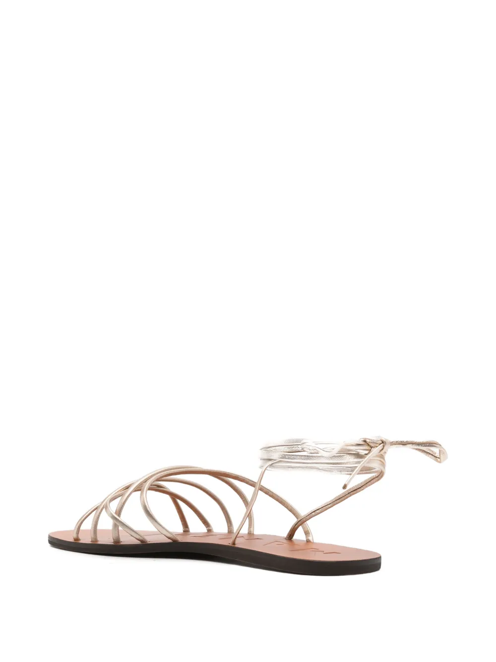 Manebi lace-up flat sandals Goud
