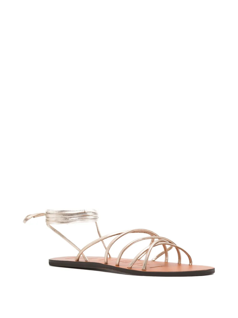 Manebi lace-up flat sandals Goud
