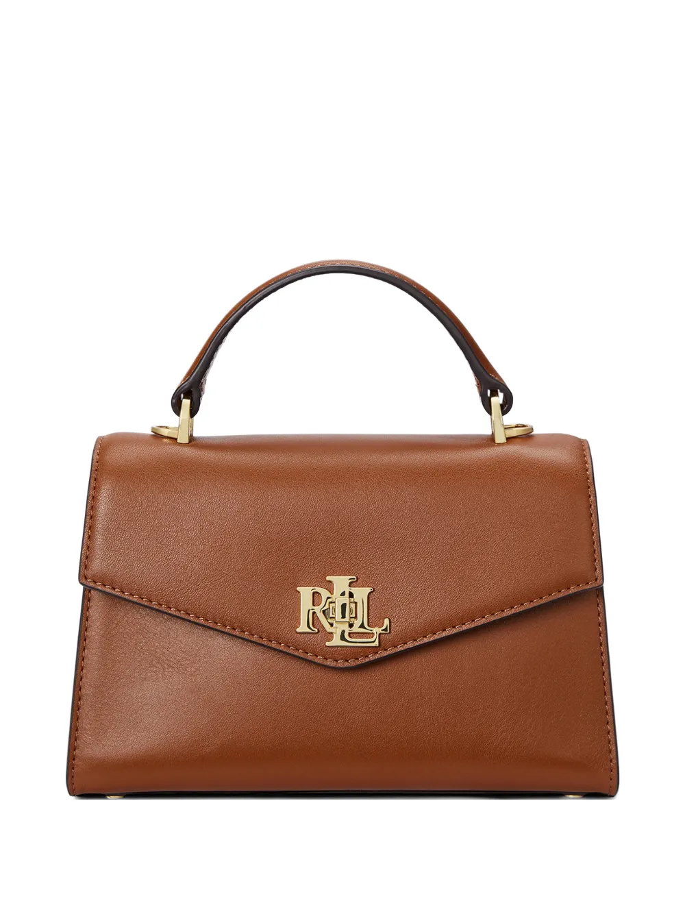 Lauren Ralph Lauren small Farrah leather tote bag - Marrone